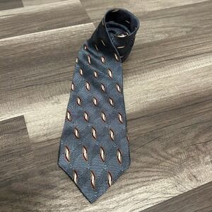 Barrington Mens 100% Silk Tie Gray Burgundy Geometric Pattern Jacquard Formal